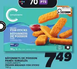 IGA COMPLIMENTS FROZEN BREADED FISH STICKS offer