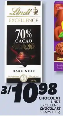 IGA LINDT EXCELLENCE CHOCOLATE offer