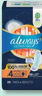 IGA ALWAYS PADS offer