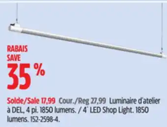 Canadian Tire 4´ LED Shop Light offer