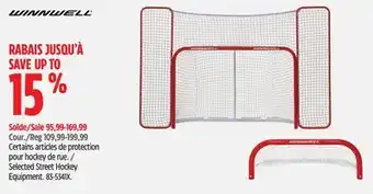 Canadian Tire WinnWell Selected Street Hockey Equipment offer