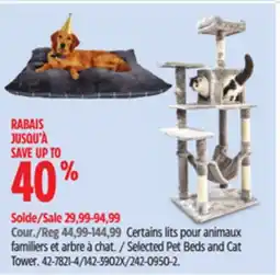 Canadian Tire Selected PETCO Pet Beds and Cat Tower offer