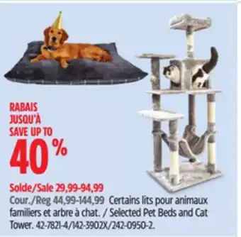 Canadian Tire Selected PETCO Pet Beds and Cat Tower offer