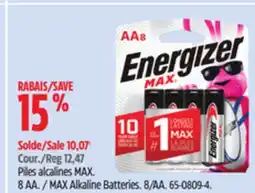 Canadian Tire Energizer MAX Alkaline Batteries offer