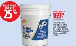 Canadian Tire Shell Rotella T6 Synthetic Diesel Motor Oil offer