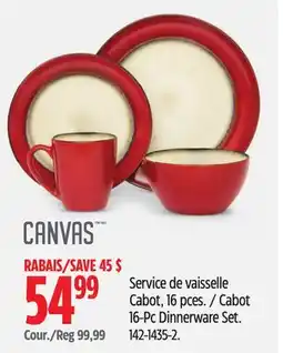 Canadian Tire CANVAS Cabot 16-Pc Dinnerware Set offer