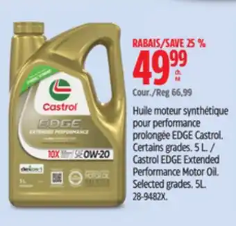 Canadian Tire Castrol EDGE Extended Performance Motor Oil offer