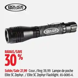 Canadian Tire Police Security Elite 3C Zephyr Flashlight offer