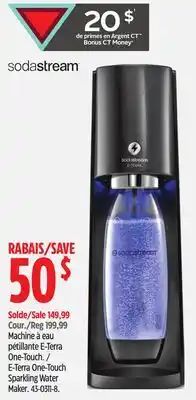 Canadian Tire SodaStream E-Terra One-Touch Sparkling Water Maker offer