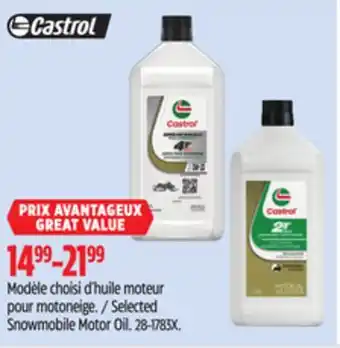 Canadian Tire Castrol Selected Snowmobile Motor Oil offer