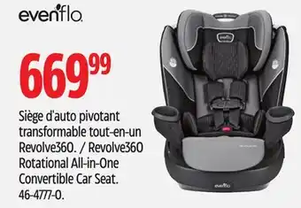 Canadian Tire Evenflo Revolve360 Rotational All-in-One Convertible Car Seat offer