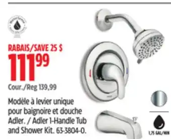 Canadian Tire Moen Adler 1-Handle Tub and Shower Kit offer