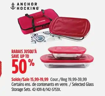 Canadian Tire Anchor Hocking Selected Glass Storage Sets offer