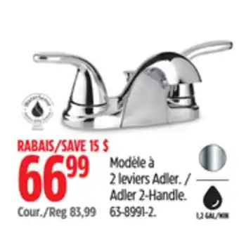 Canadian Tire Moen Adler 2-Handle Bathroom Faucet offer