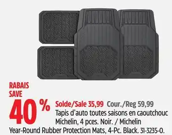 Canadian Tire Michelin Year-Round Rubber Protection Mats, 4-Pc offer