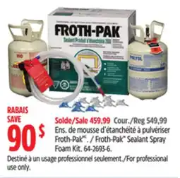 Canadian Tire Froth-Pak Sealant Spray Foam Kit offer