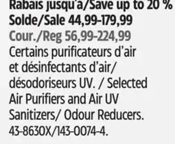 Canadian Tire Selected Germ Guardian Air Purifiers and Air UV Sanitizers/ Odour Reducers offer