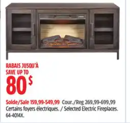 Canadian Tire CANVAS Selected Electric Fireplaces offer