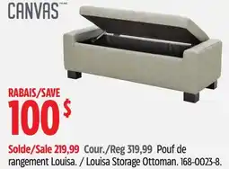 Canadian Tire CANVAS Louisa Storage Ottoman offer