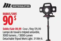 Canadian Tire MotoMaster 3000-Lumen Detachable Tripod Work Light offer