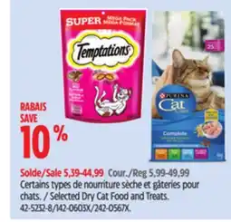 Canadian Tire Selected Purina Dry Cat Food and Treats offer