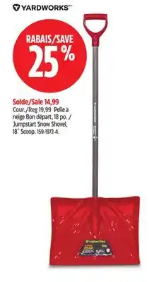 Canadian Tire Yardworks Jumpstart Snow Shovel, 18 Scoop offer