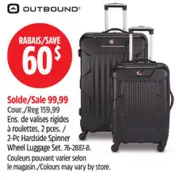 Canadian Tire OUTBOUND 2-Pc Hardside Spinner Wheel Luggage Set offer