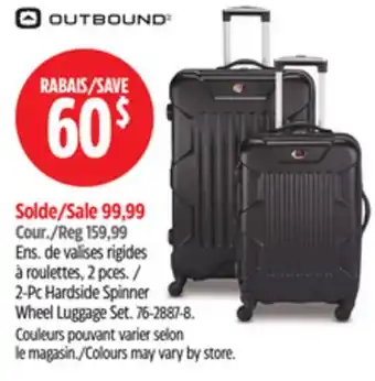 Canadian Tire OUTBOUND 2-Pc Hardside Spinner Wheel Luggage Set offer