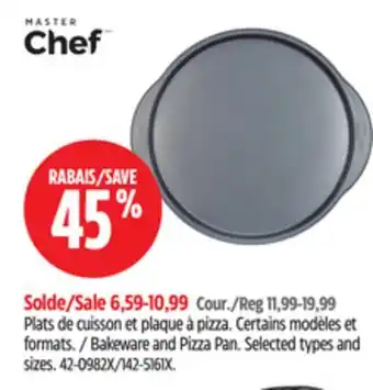 Canadian Tire MASTER Chef Bakeware and Pizza Pan.Selected types and sizes offer