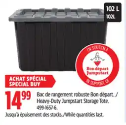 Canadian Tire Heavy-Duty Jumpstart Storage Tote offer