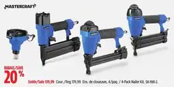 Canadian Tire Mastercraft 4-Pack Nailer Kit offer