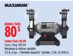 Canadian Tire MAXIMUM Variable-Speed 6˝ Grinder offer