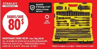 Canadian Tire STANLEY Professional Black Chrome Socket Set offer