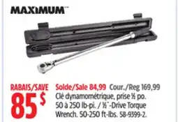 Canadian Tire MAXIMUM ½ -Drive Torque Wrench offer