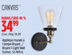 Canadian Tire CANVAS Bryant 1-Light Wall Sconce offer