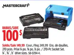 Canadian Tire Mastercraft 270-Pc Socket Set offer