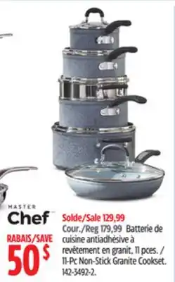 Canadian Tire Master Chef 11-Pc Non-Stick Granite Cookset offer