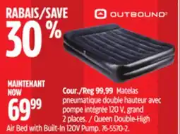 Canadian Tire Outbound Queen Double-High Air Bed with Built-In 120V Pump offer