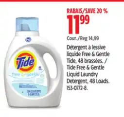 Canadian Tire Tide Free & Gentle Liquid Laundry Detergent, 48 Loads offer