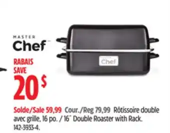 Canadian Tire Master Chef 16˝Double Roaster with Rack offer