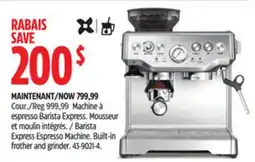 Canadian Tire Barista Express Espresso Machine offer