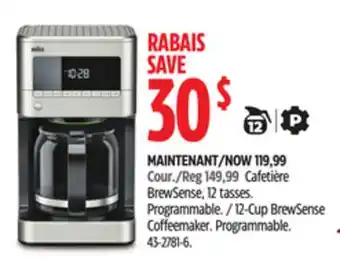 Canadian Tire 12-Cup BrewSense Coffeemaker offer