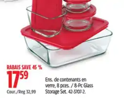 Canadian Tire Anchor Hocking 8-Pc Glass Storage Set offer