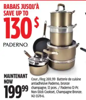 Canadian Tire Paderno 12-Pc Non-Stick Cookset, Champagne Bronze offer