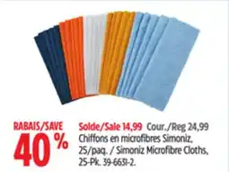 Canadian Tire Simoniz Microfibre Cloths, 25-Pk offer