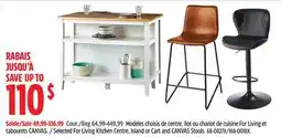 Canadian Tire Selected For Living Kitchen Centre, Island or Cart and CANVAS Stools offer