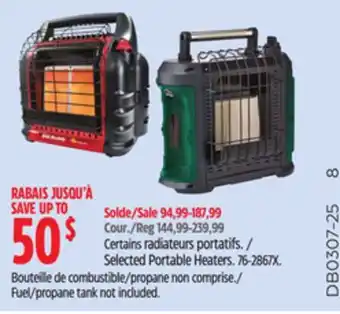 Canadian Tire Mr. Heater Selected Portable Heaters offer