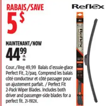 Canadian Tire Reflex Perfect Fit 2-Pack Wiper Blades offer