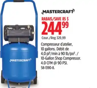 Canadian Tire Mastercraft 10-Gallon Shop Compressor offer