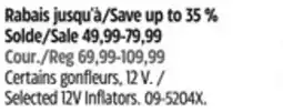 Canadian Tire MotoMaster Selected 12V Inflators offer